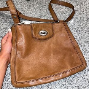 Brown Leather Fossil Crossbody Purse